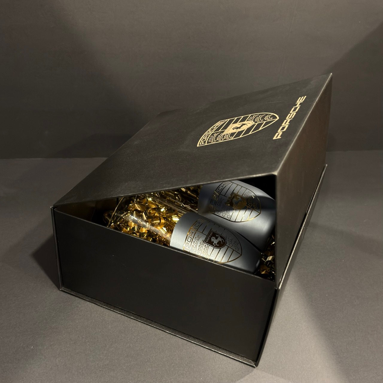 Luxury Automotive-Inspired Silver & Gold Glass Set | Matte Silver Collector Barware