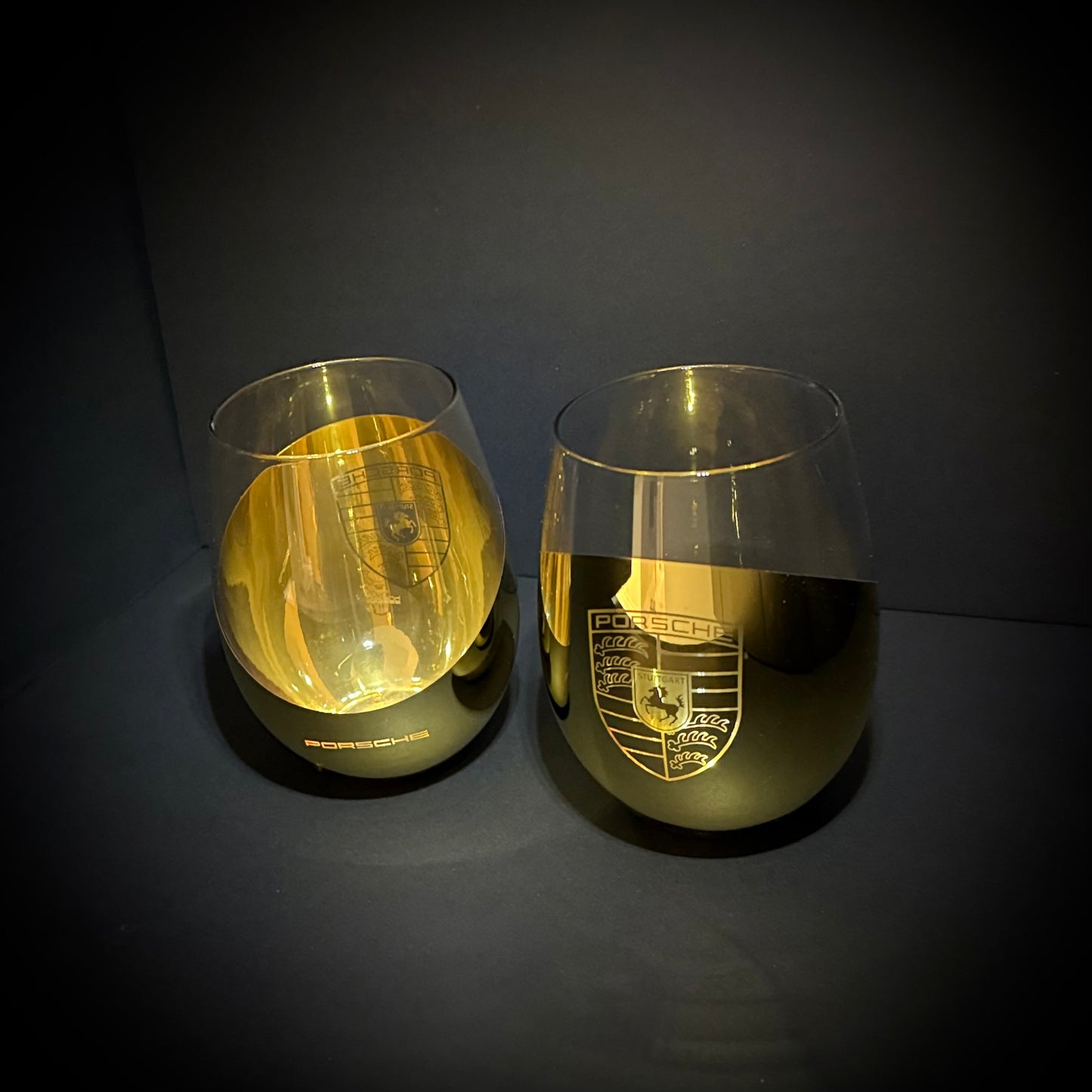 Luxury Stuttgart-Inspired Golden Glass Set