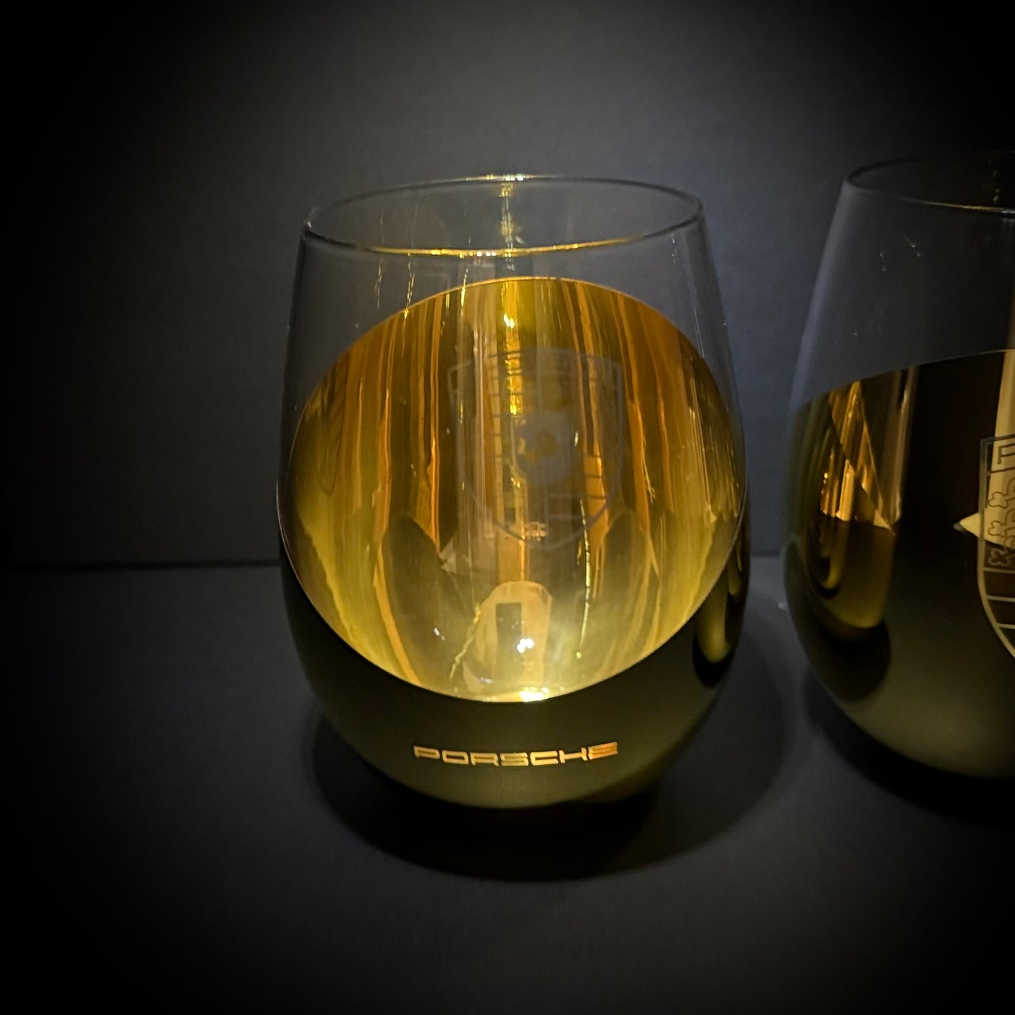 Luxury Stuttgart-Inspired Golden Glass Set