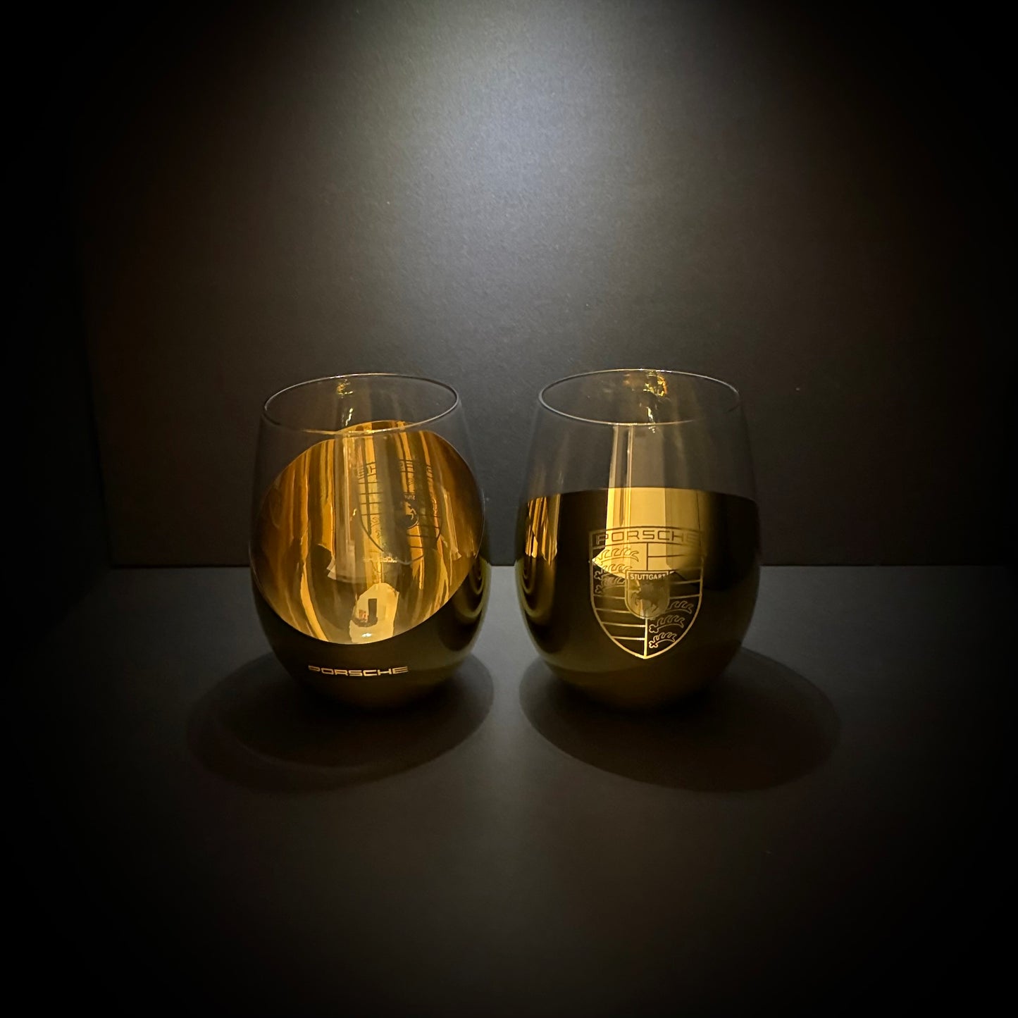 Luxury Stuttgart-Inspired Golden Glass Set