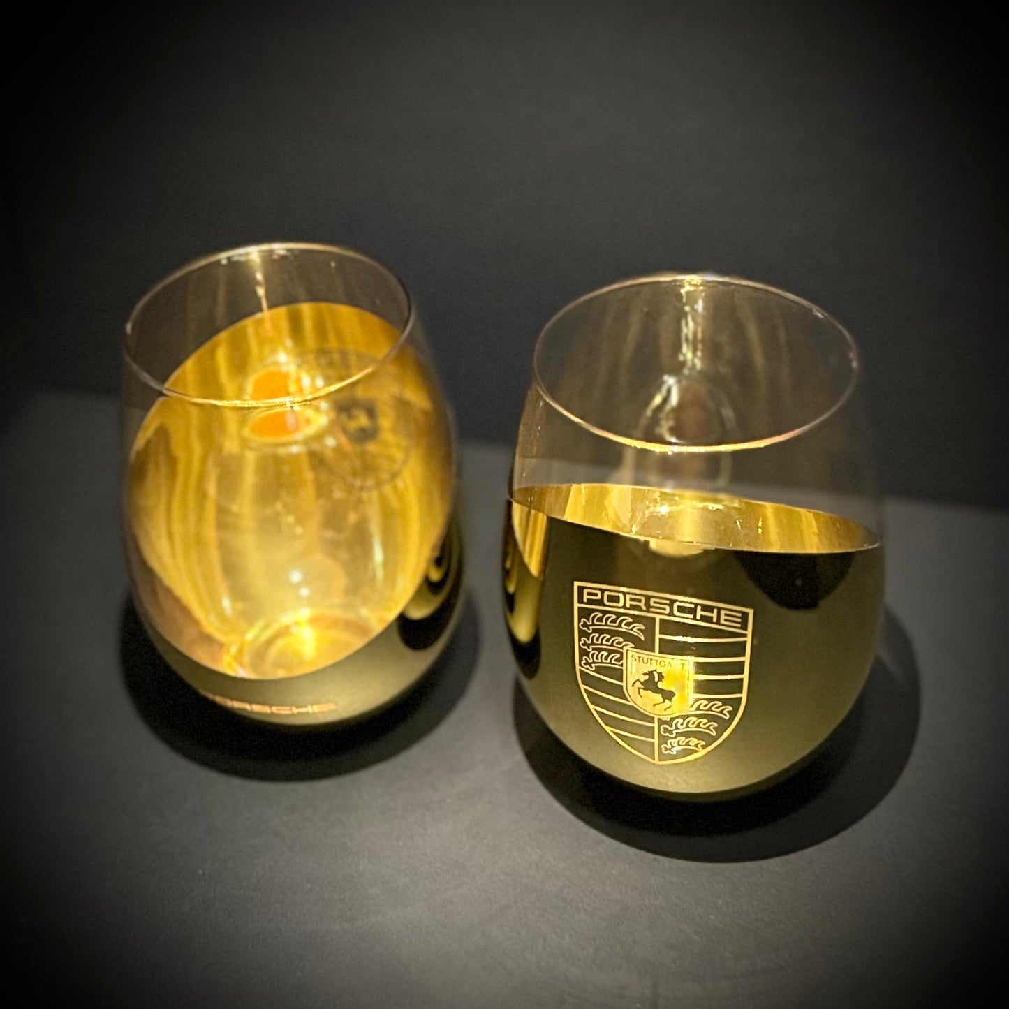 Luxury Stuttgart-Inspired Golden Glass Set