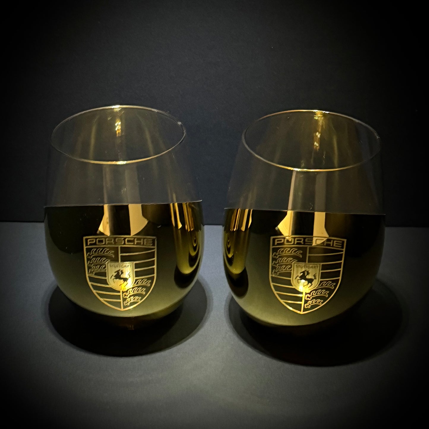 Luxury Stuttgart-Inspired Golden Glass Set
