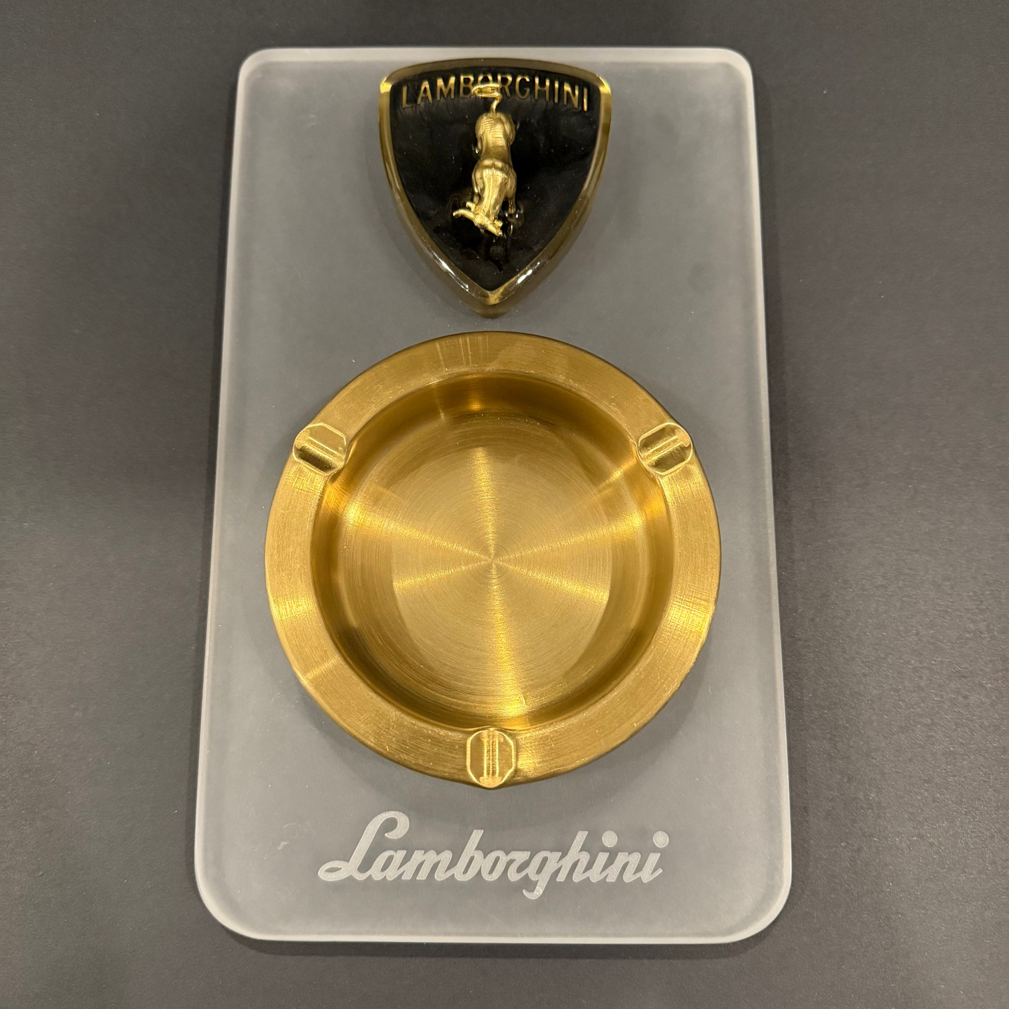 Gold Lamborghini ashtray