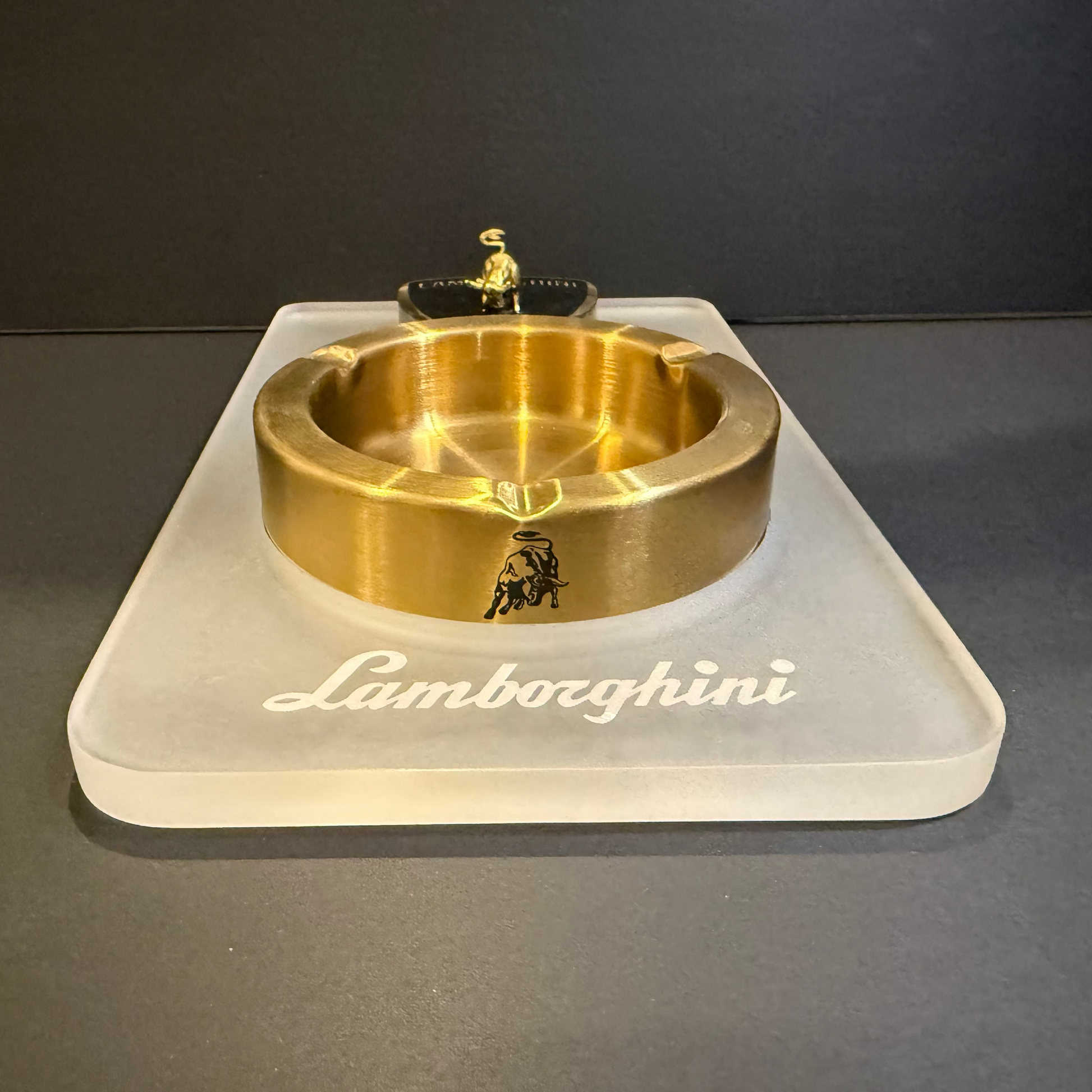 Gold Lamborghini ashtray