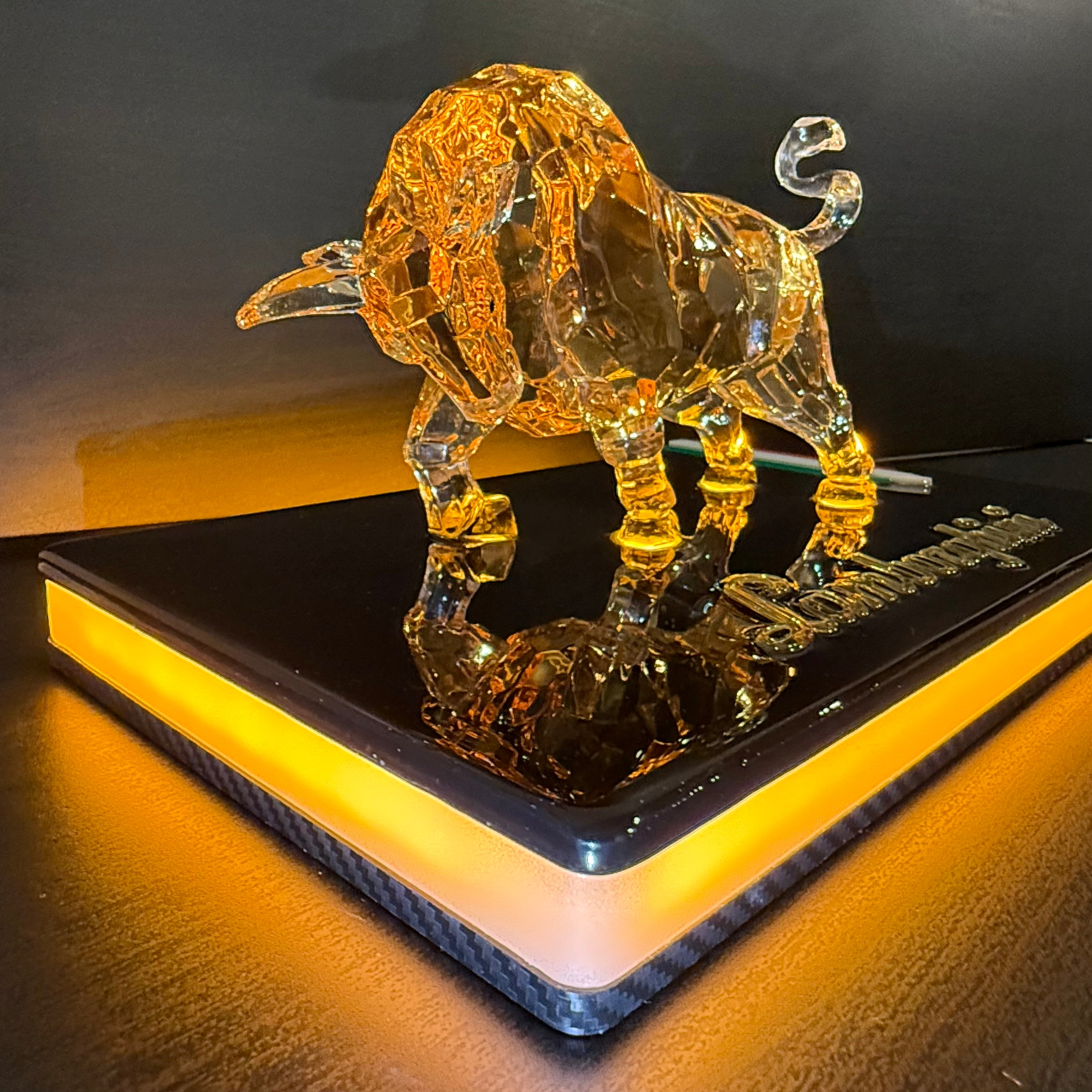 Illuminated Lamborghini Bull Statue – LED Bull Display Sculpture – 4D SIGNS